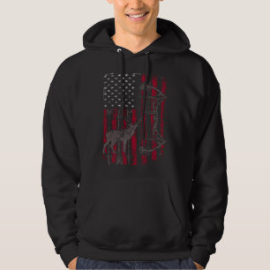 Amerikaanse Vlag Herten Boogjacht Patriottisch Afg Hoodie