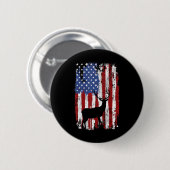Amerikaanse vlag Herten Jagers Herten op Amerikaan Ronde Button 5,7 Cm (Voorkant /achterkant)