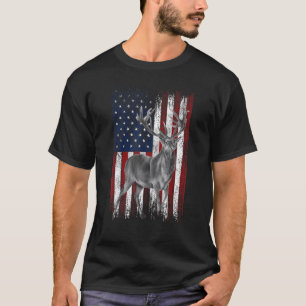 Amerikaanse Vlag Hertenjacht Jagers Hert in Amerik T-shirt