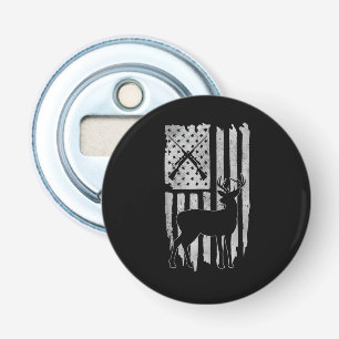 Amerikaanse Vlag Hertenjacht Patriottische Jager M Button Flesopener