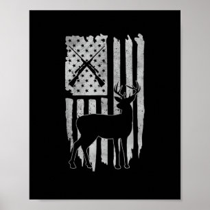 Amerikaanse Vlag Hertenjacht Patriottische Jager M Poster