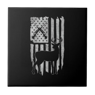 Amerikaanse Vlag Hertenjacht Patriottische Jager M Tegeltje