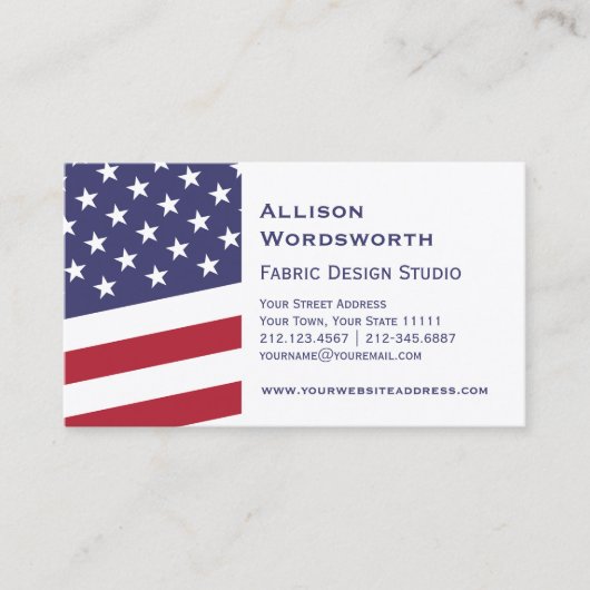 Amerikaanse vlag - Het Amerikaanse Visitekaartje v (Voorkant)