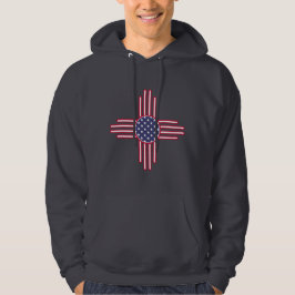 Amerikaanse vlag - het Zia Sun-symbool - Amerikaan Hoodie
