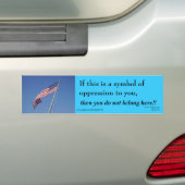 Amerikaanse vlag hier bumpersticker (Op auto)