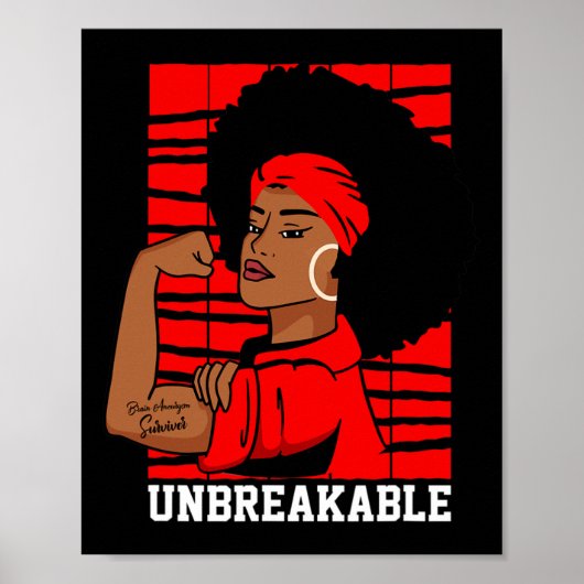 Amerikaanse vlag HIV Aids Hersenaneurysma CVA Poster (Voorkant)