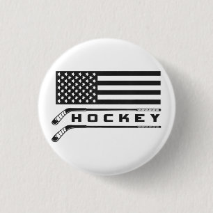 Amerikaanse vlag Hockey Apparel - Hockey Ronde Button 3,2 Cm