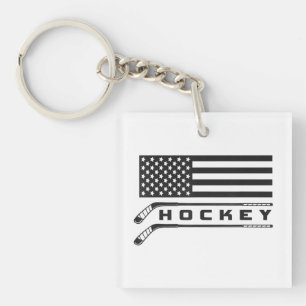Amerikaanse vlag Hockey Apparel - Hockey Sleutelhanger