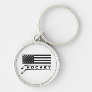 Amerikaanse vlag Hockey Apparel - Hockey Sleutelhanger