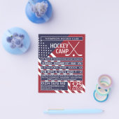 Amerikaanse vlag, Hockey Camp Adverteren Flyer (Enkel)