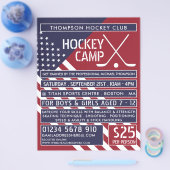 Amerikaanse vlag, Hockey Camp Adverteren Flyer (Enkel)