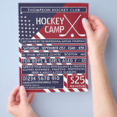 Amerikaanse vlag, Hockey Camp Adverteren Flyer (Hand)