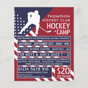Amerikaanse vlag, Hockey Camp Adverteren Flyer
