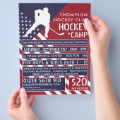 Amerikaanse vlag, Hockey Camp Adverteren Flyer (Hand)