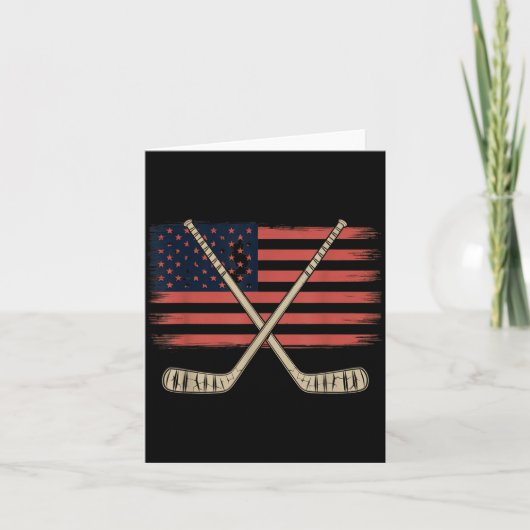 Amerikaanse Vlag Hockey Kaart (Voorkant)