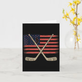 Amerikaanse Vlag Hockey Kaart (Gele Bloem)