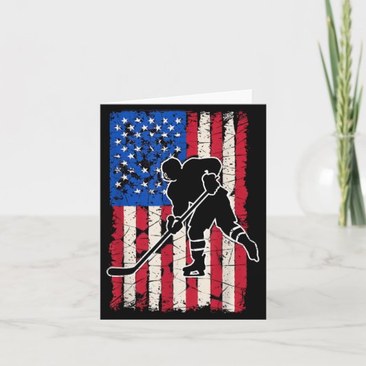 Amerikaanse Vlag Hockey Kaart (Voorkant)