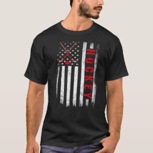 Amerikaanse vlag Hockey Patriotic Ice Hock T-shirt