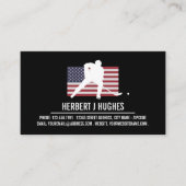 Amerikaanse vlag, Hockey Player, Hockey Coach Visitekaartje (Voorkant)