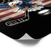 Amerikaanse Vlag Hockey Poster (Hoek)