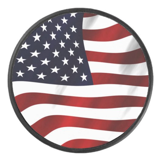 Amerikaanse vlag hockey puck (Voorkant)