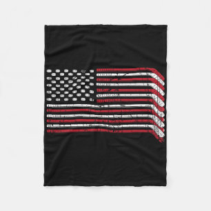 Amerikaanse vlag hockey steekt Amerikaanse trots o Fleece Deken