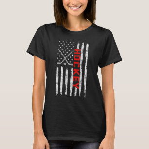 Amerikaanse vlag Hockey USA Patriotic Hockey 4 jul T-shirt