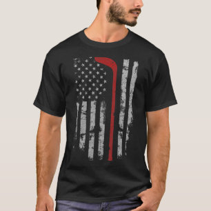 Amerikaanse vlag Hockey USA Patriotic Hockey Playe T-shirt