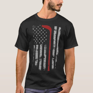 Amerikaanse vlag Hockey USA Patriotic Hockey Playe T-shirt