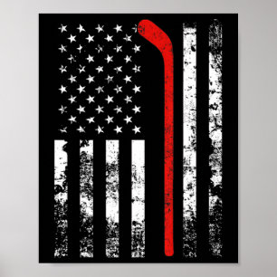 Amerikaanse vlag Hockey USA Patriotic Poster
