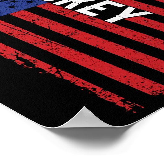 Amerikaanse vlag Hockey USA Patriotic Red Line Poster (Hoek)