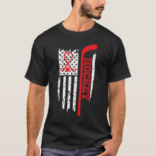 Amerikaanse Vlag Hockey USA Patriottische Moeder H T-shirt