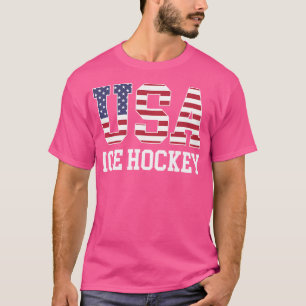 Amerikaanse vlag hockeyer Amerikaanse ijshockey T-shirt