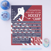 Amerikaanse vlag, Hockeykamp Advertentie Flyer (Enkel)