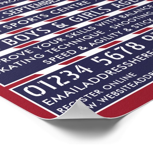 Amerikaanse vlag, hockeykamp Adverteren Poster (Hoek)