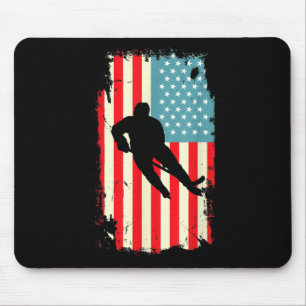 Amerikaanse vlag Hockeyspeler IJshockey VS Muismat