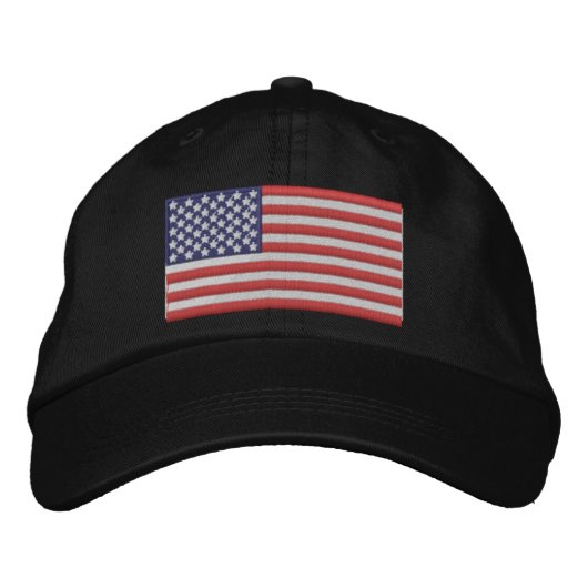 Amerikaanse Vlag Hoed Geborduurde Pet (Voorkant)