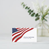 Amerikaanse vlag | Hoek | Witte achtergrond Visitekaartje (Staand voorkant)