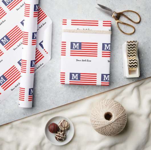 Amerikaanse vlag Holiday Cadeaupapier (Crafts)