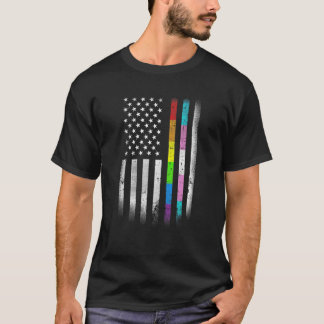 Amerikaanse vlag Homoseksuele rechten homo's, homo T-shirt