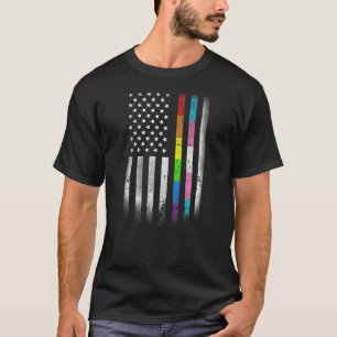 Amerikaanse vlag Homoseksuele rechten van de Reger T-shirt