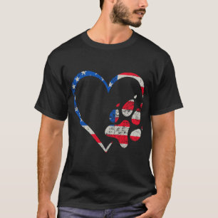 Amerikaanse vlag & hond patriot t-shirt