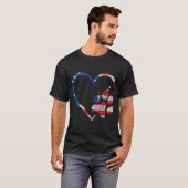 Amerikaanse vlag & hond patriot t-shirt (Voorkant volledig)