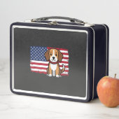Amerikaanse Vlag Hond Patriottische Vector (In situ)