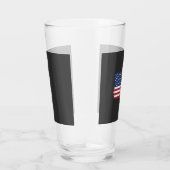 Amerikaanse Vlag Hond Patriottische Vector Glas (Rechts)