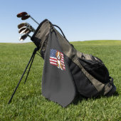Amerikaanse Vlag Hond Patriottische Vector Golfhanddoek (Groen)