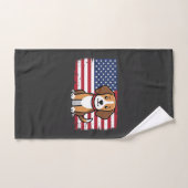 Amerikaanse Vlag Hond Patriottische Vector Handdoek (Handdoek)