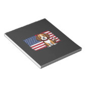 Amerikaanse Vlag Hond Patriottische Vector Notitieblok (Schuin)