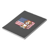 Amerikaanse Vlag Hond Patriottische Vector Notitieblok (Linkerzijde)