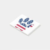 Amerikaanse vlag Hond Pootafdruk Post-it® Notes (Schuin)